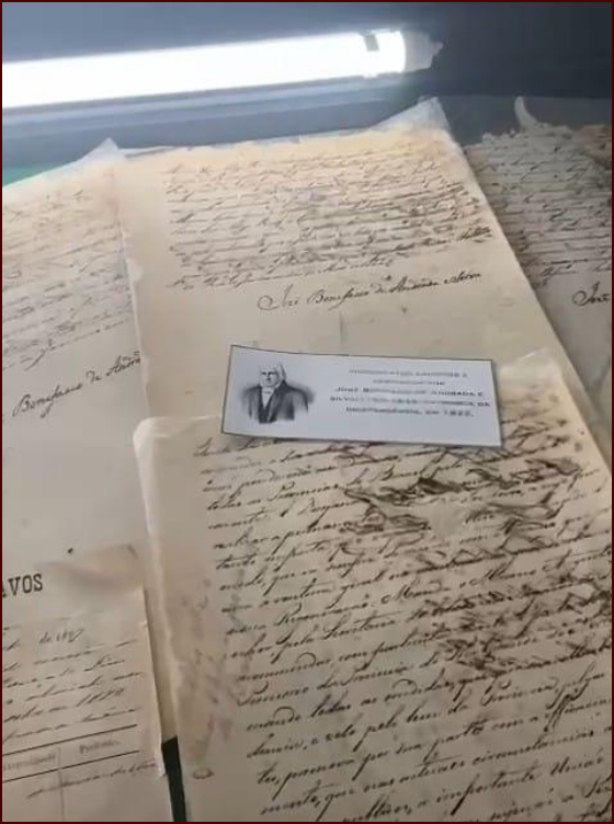 Documentos originais de José Bonifácio